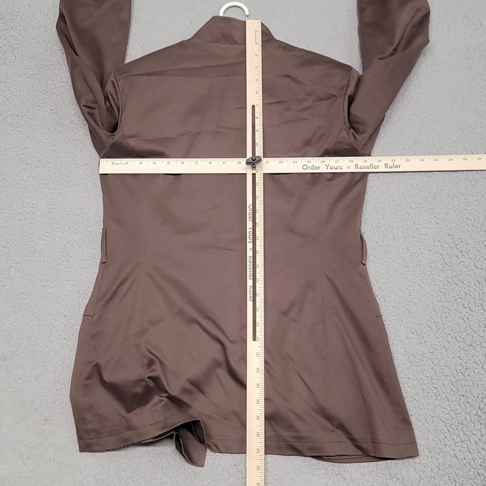 St John Jacket Womens Small Brown Sport Structured Gold Button Military‎ Pockets - Picture 9 of 16